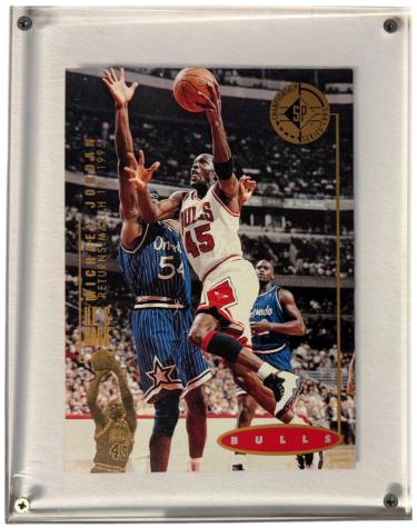 Michael Jordan 1995 Upper Deck SP Championship He's Back Jumbo Card - Limited Edition #03639/7500 (Chicago Bulls/GOAT/HOF)-Powers Sports Memorabilia