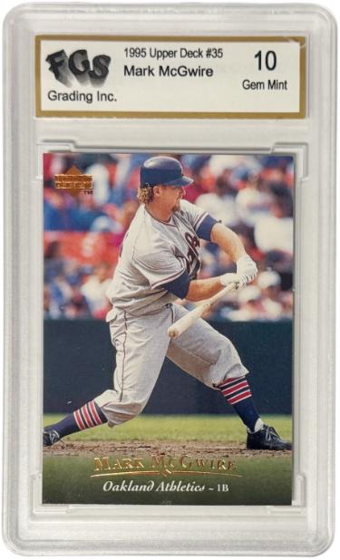 Mark McGwire 1995 Upper Deck Card #35- FGS Graded 10 Gem Mint (Oakland A's)-Powers Sports Memorabilia