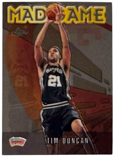 Tim Duncan 2001-02 Topps Chrome Mad Game Card #MG3 (San Antonio Spurs/HOF)-Powers Sports Memorabilia