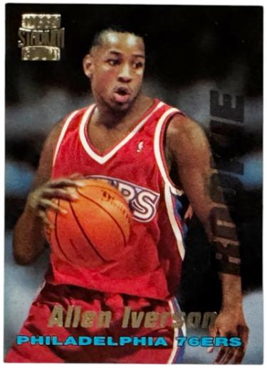 Allen Iverson 1996-97 Topps Stadium Club Rookie Card (RC) #R1 (Philadelphia 76ers/HOF)-Powers Sports Memorabilia