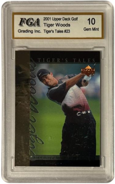 Tiger Woods 2001 Upper Deck Tiger's Tales Card #TT23 - FGA Graded 10 Gem Mint-Powers Sports Memorabilia
