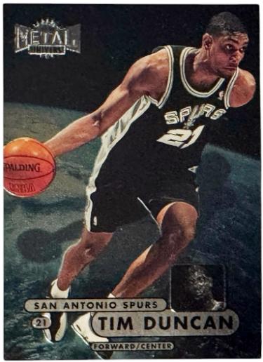 Tim Duncan 1997-98 Metal Universe Rookie Championship Card (RC) #72 (San Antonio Spurs/HOF)-Powers Sports Memorabilia