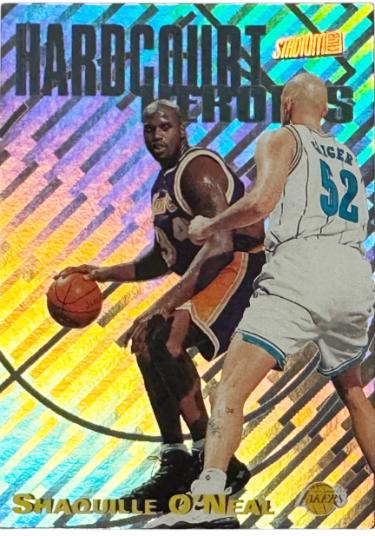 Shaquille O'Neal 1997-98 Topps Stadium Club Hardcourt Heroics Card #H8 (Los Angeles Lakers/HOF)-Powers Sports Memorabilia