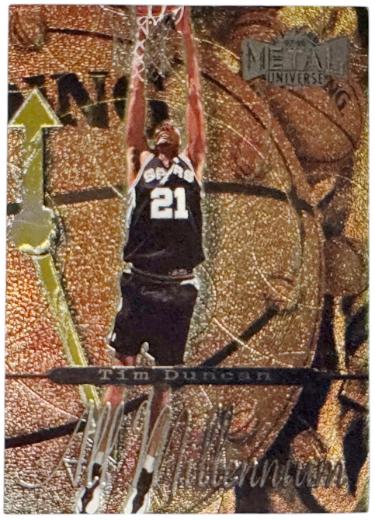 Tim Duncan 1997-98 Metal Universe Championship All Millennium Rookie Card #20AM (San Antonio Spurs/HOF)-Powers Sports Memorabilia