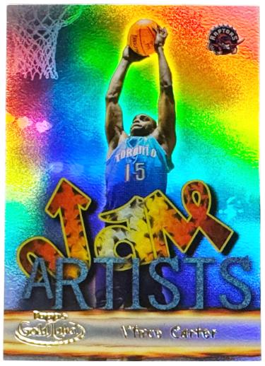 Vince Carter 2000-01 Topps Gold Label Jam Artists Card #JA1 (Toronto Raptors)-Powers Sports Memorabilia