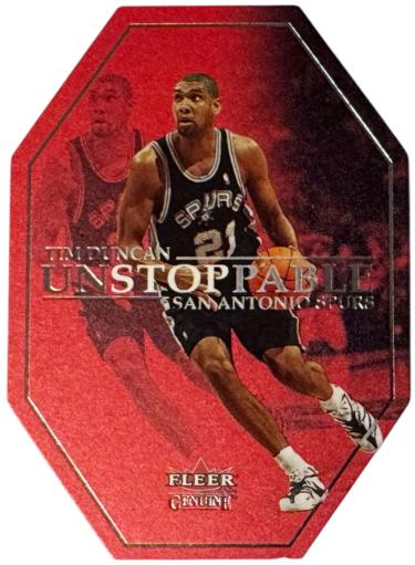 Tim Duncan 2001-02 Fleer Genuine Unstoppable Card #5U (San Antonio Spurs/HOF)-Powers Sports Memorabilia