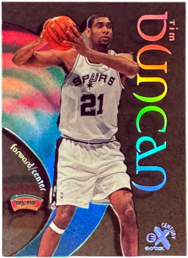 Tim Duncan 1999-00 SkyBox E-X Century Card #7 (San Antonio Spurs/HOF)-Powers Sports Memorabilia