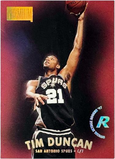 Tim Duncan 1997-98 SkyBox Premium Rookie Card (RC) #112 (San Antonio Spurs/HOF)-Powers Sports Memorabilia