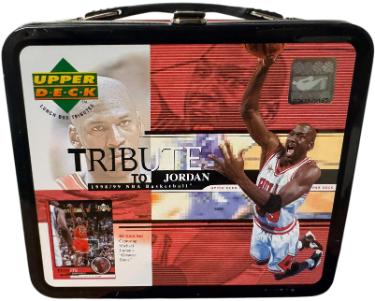 1998-99 Upper Deck Tribute to Jordan NBA Basketball Metal Lunch Box - EMPTY-USED-Powers Sports Memorabilia