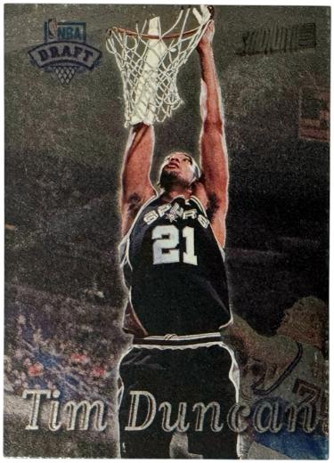 Tim Duncan 1997-98 Topps Stadium Club NBA Draft Pick Rookie Card RC #201 (San Antonio Spurs/HOF)-Powers Sports Memorabilia