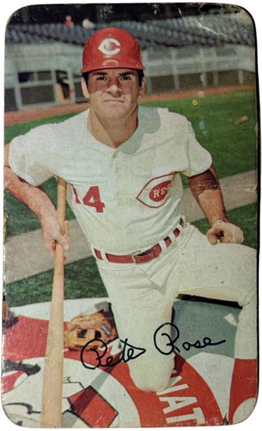 Pete Rose 1971 Topps Super Card #20 (Low Grade/Creased/Cincinnati Reds/HIT KING)-Powers Sports Memorabilia