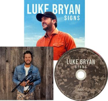 Luke Bryan Autographed 2026 SIGNS MCA Records 4.75x4.75 Art Insert/Booklet/CD w/ Case- COA (Hunt Edition) Country/Pop Music