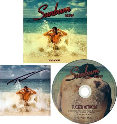 Tucker Wetmore Autographed 2026 Sunburn Mixtape 4x4 Art Insert/Booklet/CD & Case- COA/Country/Pop Music-Powers Sports Memorabilia