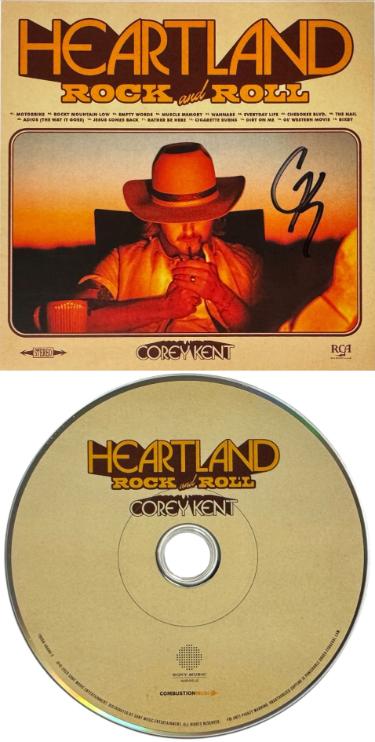 Corey Kent Autographed 2026 Heartland Rock & Roll Insert Album Cover/CD & Case- COA/Country-Pop Music - CTBL_047324-Powers Sports Memorabilia