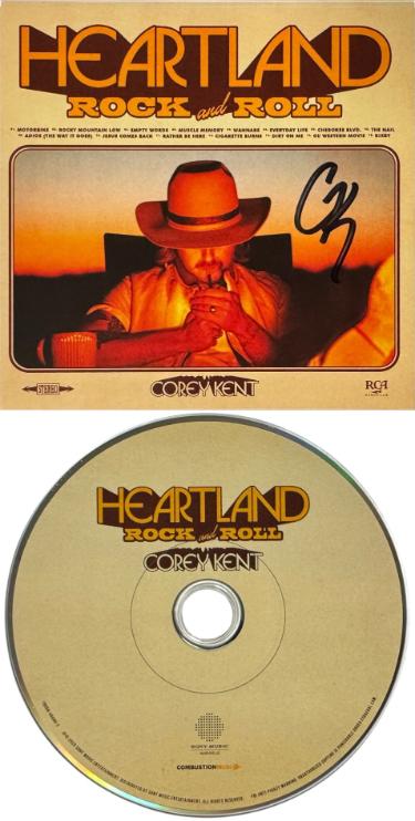 Corey Kent Autographed 2026 Heartland Rock & Roll Insert Album Cover/CD & Case- COA/Country-Pop Music - CTBL_047325-Powers Sports Memorabilia