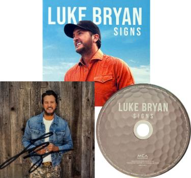 Luke Bryan Autographed 2026 SIGNS MCA Records 4.75x4.75 Art Insert/Booklet/CD w/ Case- COA (Golf Edition) Country/Pop Music - CTBL_047328-Powers Sports Memorabilia
