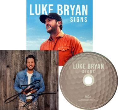 Luke Bryan Autographed 2026 SIGNS MCA Records 4.75x4.75 Art Insert/Booklet/CD w/ Case- COA (Golf Edition) Country/Pop Music - CTBL_047329-Powers Sports Memorabilia