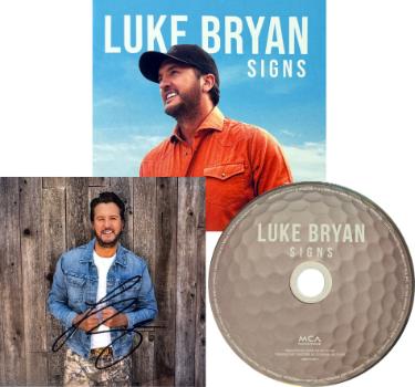 Luke Bryan Autographed 2026 SIGNS MCA Records 4.75x4.75 Art Insert/Booklet/CD w/ Case- COA (Golf Edition) Country/Pop Music