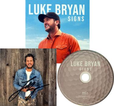 Luke Bryan Autographed 2026 SIGNS MCA Records 4.75x4.75 Art Insert/Booklet/CD w/ Case- COA (Golf Edition) Country/Pop Music - CTBL_047333-Powers Sports Memorabilia