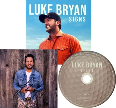 Luke Bryan Autographed 2026 SIGNS MCA Records 4.75x4.75 Art Insert/Booklet/CD w/ Case- COA (Golf Edition) Country/Pop Music - CTBL_047334-Powers Sports Memorabilia