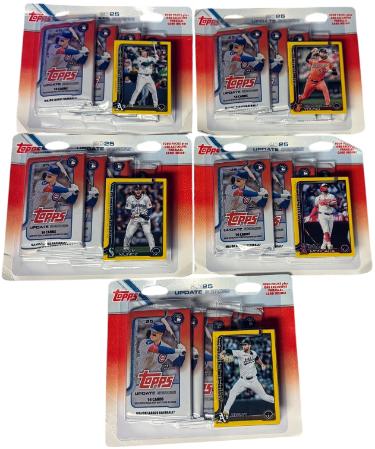 2025 Topps MLB Update 4 Pack Blister- Lot Of 5 /285 Cards-20 Packs/5 Yellow Parallels- New/Factory Sealed - CTBL_047343-Powers Sports Memorabilia