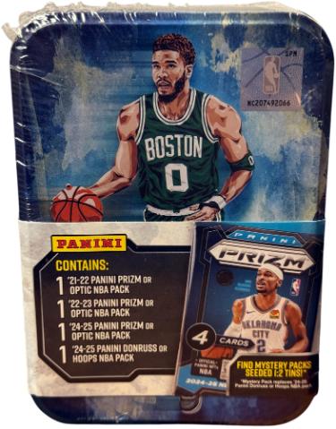Jayson Tatum 2026 Panini NBA Basketball 4 Pack Collectors Tin- Prizm/Optic- NEW/Factory Sealed (Boston Celtics)-Powers Sports Memorabilia