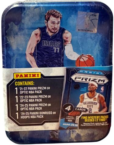 Luka Doncic 2026 Panini NBA Basketball 4 Pack Collectors Tin- Prizm/Optic- NEW/Factory Sealed (Dallas Mavericks)-Powers Sports Memorabilia