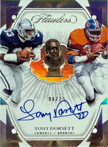 Tony Dorsett Autographed 2024 Panini Flawless Progressions On Card Auto #CP-TDT /25 (Cowboys/Broncos/HOF)-Powers Sports Memorabilia