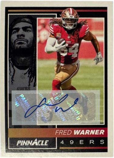 Fred Warner Autographed 2024 Panini Encore Auto Card #175- /199 (San Francisco 49ers)-Powers Sports Memorabilia