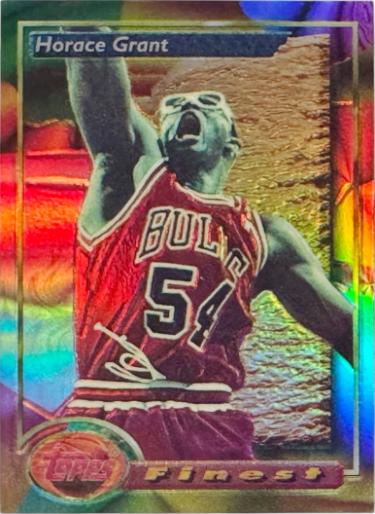 Horace Grant 1993-94 Topps Finest Refractor Card #89 (Chicago Bulls)-Powers Sports Memorabilia