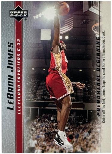 LeBron James 2003-04 Upper Deck Phenomenal Beginning Rookie Card (RC) #18 (Cleveland Cavaliers) - Collectible-Powers Sports Memorabilia