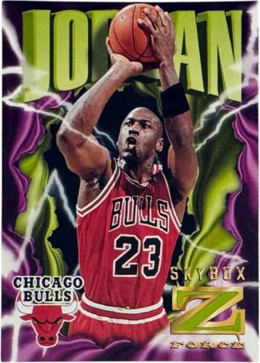 Michael Jordan 1996-97 Skybox Z Force Z-Cling Card #11 (Chicago Bulls/GOAT/HOF) - Collectible