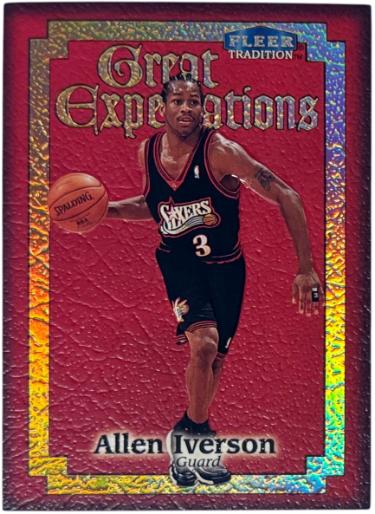 Allen Iverson 1998-99 Fleer Tradition Great Expectations Card #7GE (Philadelphia 76ers/HOF) - Collectible-Powers Sports Memorabilia