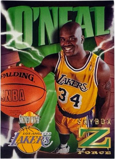 Shaquille O'Neal 1996-97 Skybox Z Force Z-Cling Card #64 (Los Angeles Lakers/HOF) - Collectible-Powers Sports Memorabilia