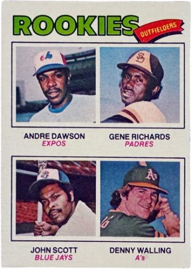 Andre Dawson/Richards 1977 Topps Rookie Outfielders Card (RC) #473 - (Expos/HOF) - Collectible-Powers Sports Memorabilia