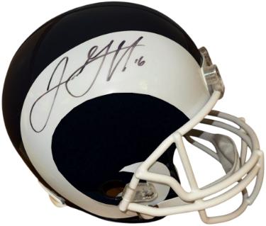 Jared Goff Los Angeles Rams TB Riddell FS Rep Helmet imperfect - Autographed-Powers Sports Memorabilia