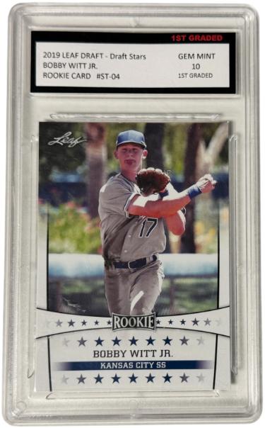 Bobby Witt Jr. 2019-20 Leaf Draft Stars Rookie Card #ST-04- 1st Graded 10 Gem Mint - Collectible-Powers Sports Memorabilia