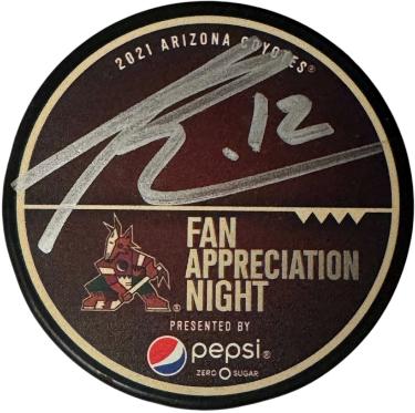 Paul Bissonnette 2021 Arizona Coyotes Fan Appreciation Night Pepsi NHL Limited Edition Puck #12- COA - Autographed-Powers Sports Memorabilia