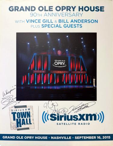 Keith Urban/Bill Anderson/Vince Gill 2015 Grand Ole Opry House 90th Anniversary 22"x28" Poster imperfect SiriusXM Town Hall- COA - Autographed-Powers Sports Memorabilia