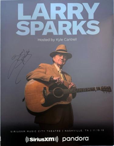 Larry Sparks 2019 22x28" Poster SiriusXM Pandora Music City Theatre Bluegrass imperfect- COA - Autographed-Powers Sports Memorabilia