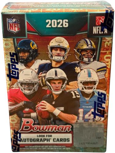2026 Bowman Football NFL Blaster Box- 6PK/10CPP/60CPB - New/Factory Sealed-Powers Sports Memorabilia