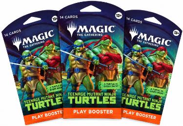 Magic the Gathering TMNT: Teenage Mutant Ninja Turtles Play Booster Pack 14 Cards- Lot of 3- New/FACTORY SEALED - Collectible-Powers Sports Memorabilia