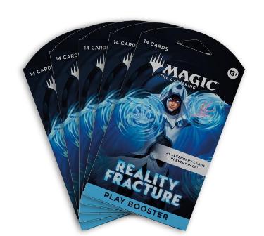 Magic The Gathering Reality Fracture Sleeved Play Booster LOT OF 5 - New/Sealed - Collectible-Powers Sports Memorabilia