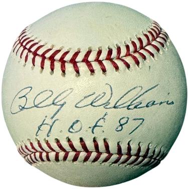 Billy Williams Rawlings Official Major League Baseball HOF 87 (Chicago Cubs) - Autographed-Powers Sports Memorabilia
