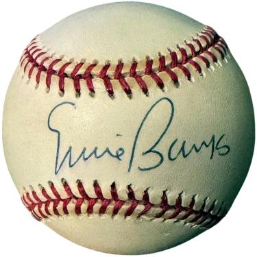 Ernie Banks Rawlings Official RONL National League Baseball Tone- COA (HOF/Chicago Cubs) - Autographed-Powers Sports Memorabilia