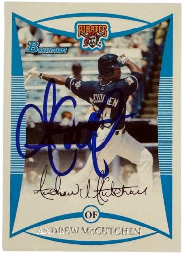 Andrew McCutchen 2008 Bowman Draft Prospects Rookie Card RC #BDPP69- COA (Pittsburgh Pirates) - Autographed-Powers Sports Memorabilia