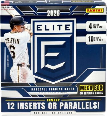 2026 Panini Donruss Elite Baseball Mega Box- 10PK/4CPP/40CPB- New/Factory Sealed-Powers Sports Memorabilia