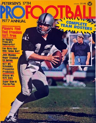 1977 Petersen’s 17th Pro Football Magazine - Ken Stabler Cover - Great Condition-Powers Sports Memorabilia
