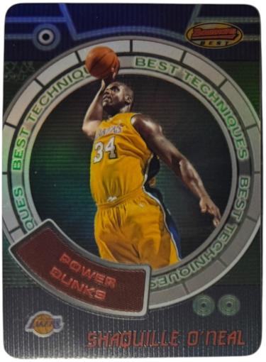 Shaquille O’Neal 1999-00 Bowman's Best Best Techniques Refractor Card #BT3 (Los Angeles Lakers/HOF)-Powers Sports Memorabilia