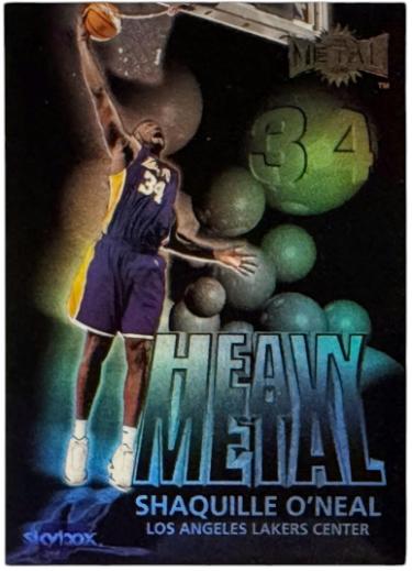 Shaquille O'Neal 1999-00 Skybox Metal Heavy Metal Insert Card #10 (Los Angeles Lakers/HOF)-Powers Sports Memorabilia